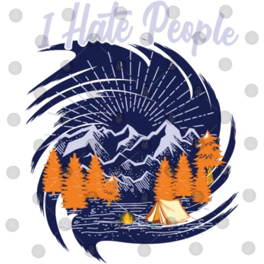 I hate people hiking design Digital Files