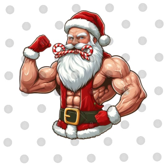 Muscular Santa Fit for the holidays Digital Files