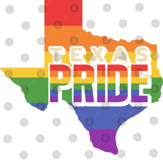 Rainbow Design Texas Map for proud LGBT+ Texans Digital Files