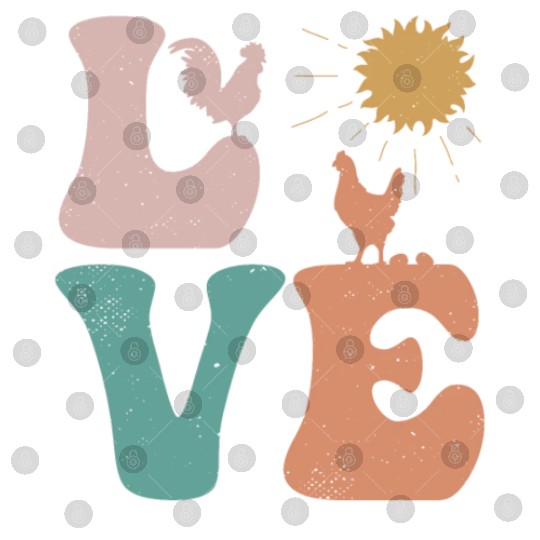 Chicken Farm Animal Farmer LOVE Digital Files