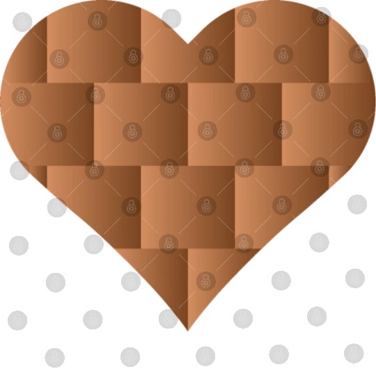Brown Cute Heart Icon Digital Files