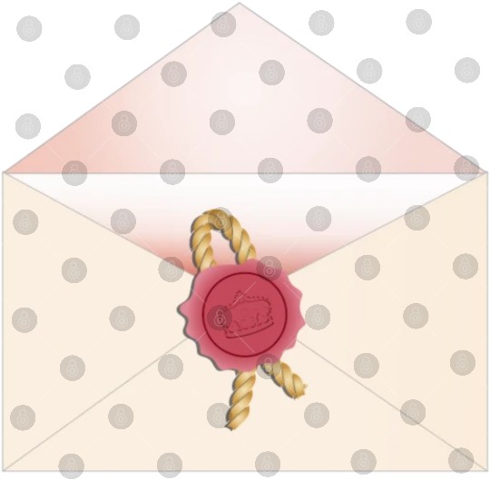 beautiful envelope with an elegant seal Digital Files