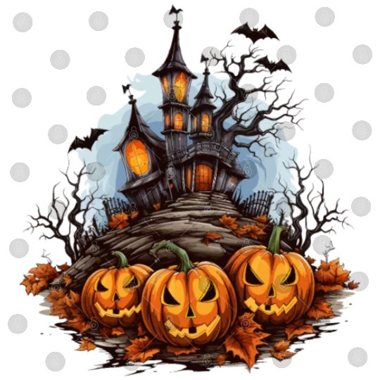 Halloween Pumpkin Bat Spell Haunted House Digital Files