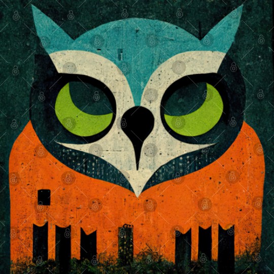 Mod Owl: Teal-Headed Owl Digital Files