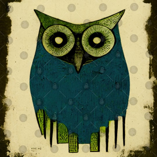 Mod Owl: Woodcut Owl Digital Files