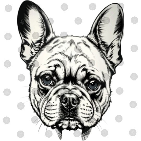 French bulldog art design tattoo sketch Digital Files