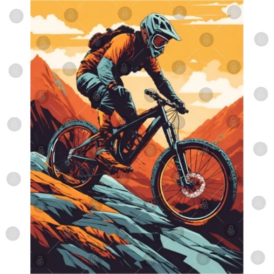 Downhill Delights: Mountain Bike Adventure Digital Files