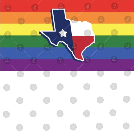 Texas Map Pride Flag Design for proud LGBT+ Texan Digital Files