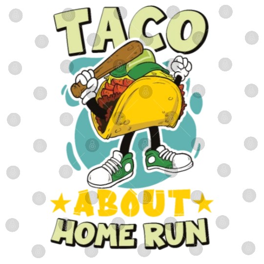 Taco Mexican Food Baseball Card Baseball Player Digital Files