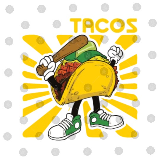 Taco Mexican Food Baseball Card Baseball Player Digital Files