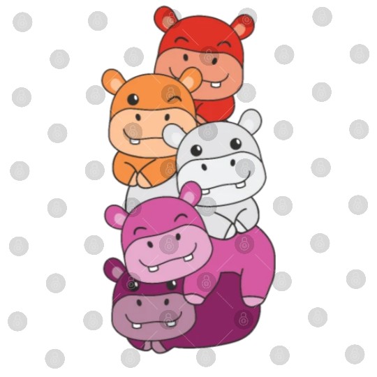 Lesbian Flag Pride Lgbtq Cute Hippo Digital Files