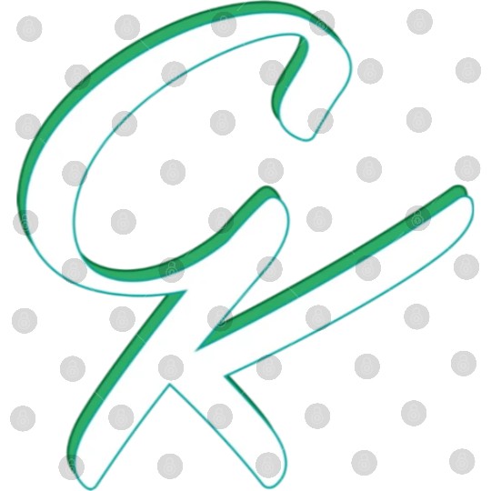 CK ligature white green Digital Files