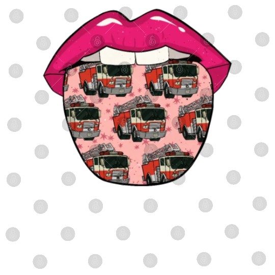 Firefighter Thin Red Line Tongue Digital Files