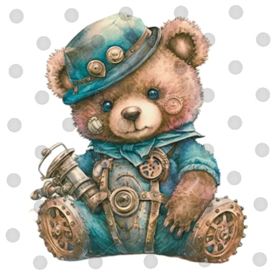Steampunk Vintage Teddy Bear Digital Files