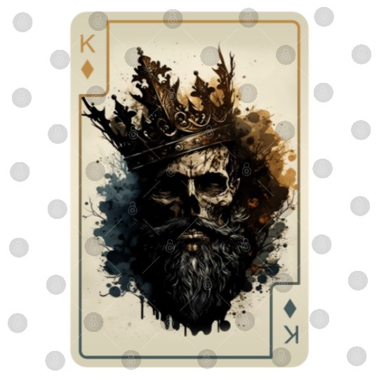 King of Diamond Scary Poker Card Game Digital Files