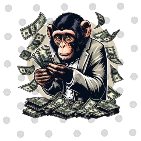 Enterprising monkey - money-counting Digital Files
