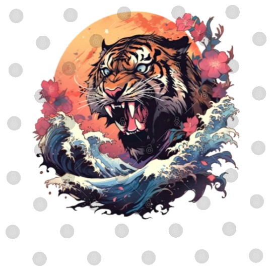 Tokyo Asia 80s Japanese Retro Tiger Digital Files