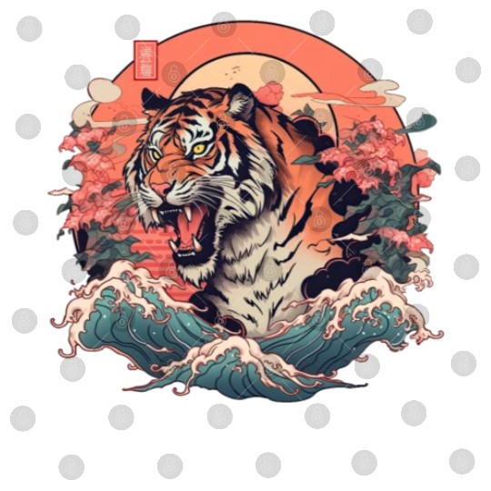 Tokyo Asia 80s Japanese Retro Tiger Digital Files