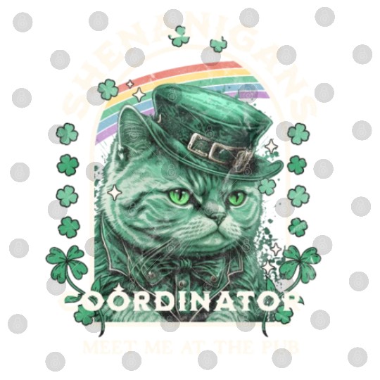 Funny Irish Beer Loving Cat Digital Files