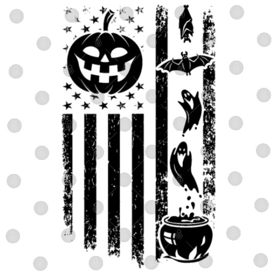 Halloween US Flag Halloween Pumpkin Ghost Digital Files
