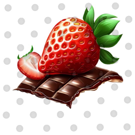 Sweet Temptation: Strawberry Meets Dark Chocolate Digital Files