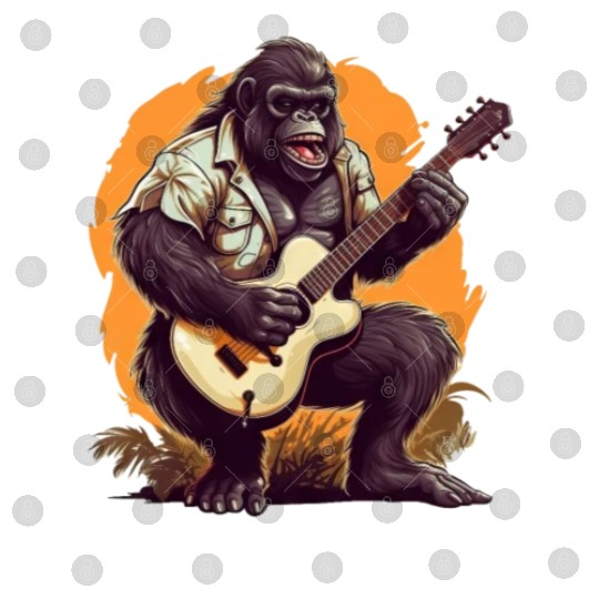 Musical Gorilla: Strumming an Acoustic Guitar Digital Files