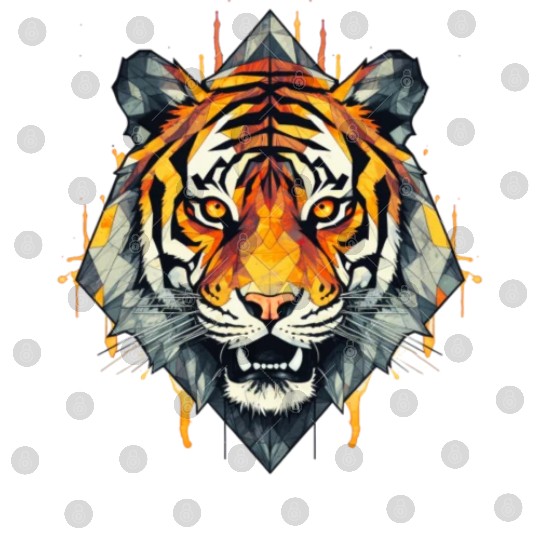 Geometric Tiger Digital Files