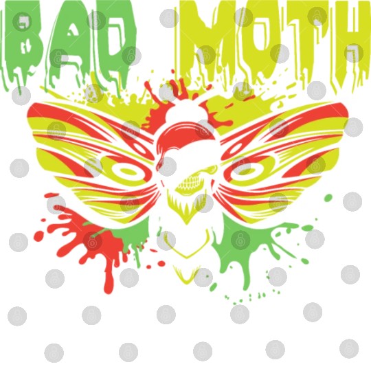 Bad moth | fancy skull colored moth art Digital Files