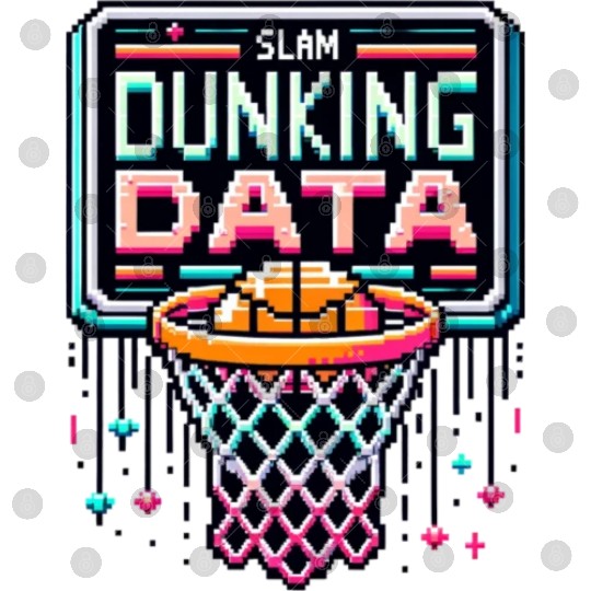 Slam Dunking Data - Retro 8-bit Basketball Hoop Digital Files