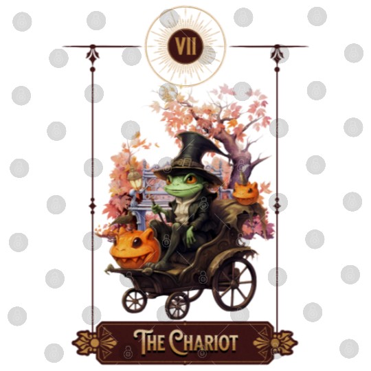 "The Chariot" Frog Tarot Card Digital Files