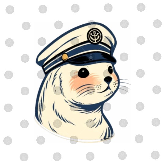 Seal Sailor Cap Boat Captain Cap Boating Seal Digital Files