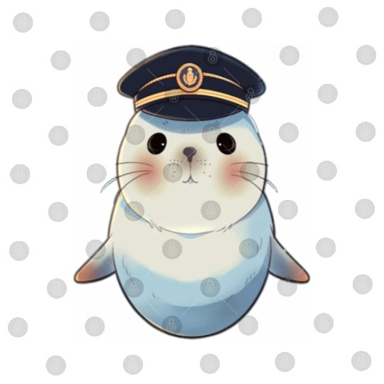 Seal Sailor Cap Boat Captain Cap Boating Seal Digital Files