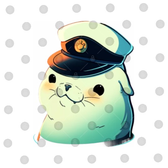 Seal Sailor Cap Boat Captain Cap Boating Seal Digital Files