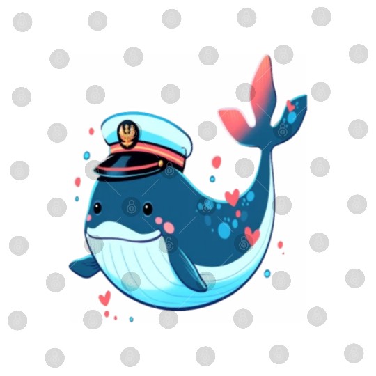 Whale Sailor Cap Boat Captain Cap Boating Whale Digital Files
