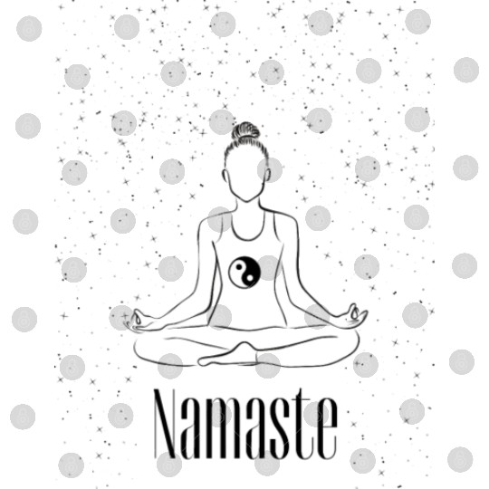 Namaste Yoga Girl Lotus Pose Digital Files
