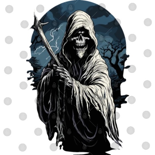 Spooky Halloween Grim Reaper Digital Files