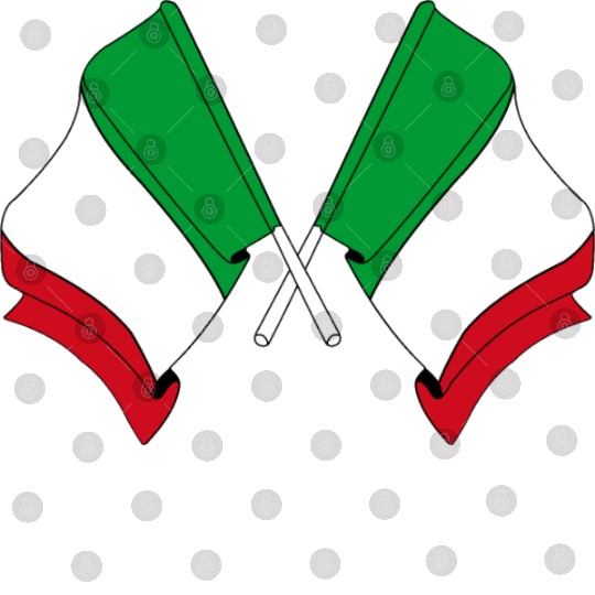 Flags of Italy crossed Digital Files