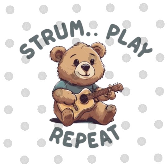 Guitarist Guitar Player Bear Lover Digital Files