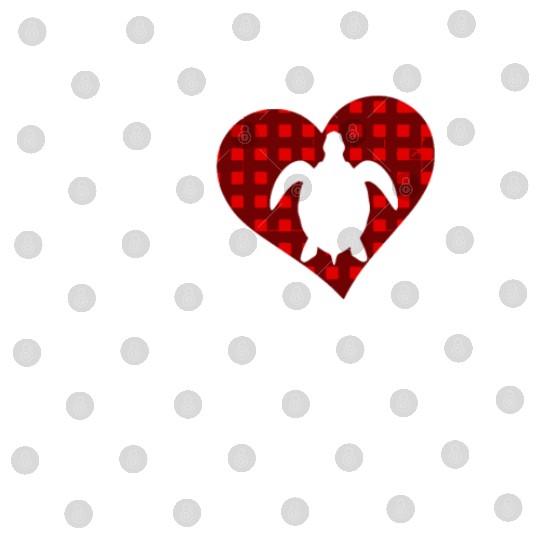 Sea Turtle Lover Buffalo Plaid Love Turtle Digital Files