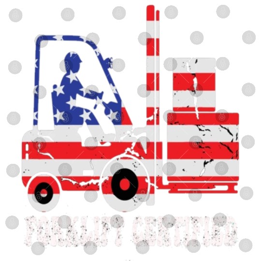 Forklift Certified Daddy American Flag Digital Files