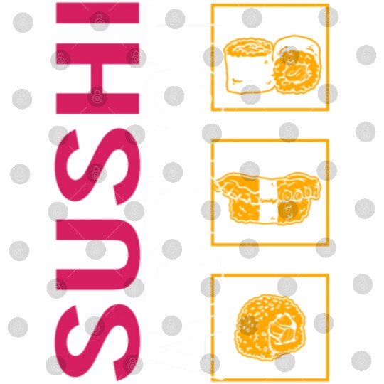 Sushi Digital Files, Sushi Addict Cute Sushi's Design Digital Files