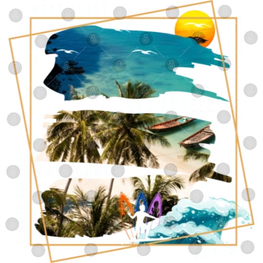 West Coast Los Angeles California Beach Digital Files