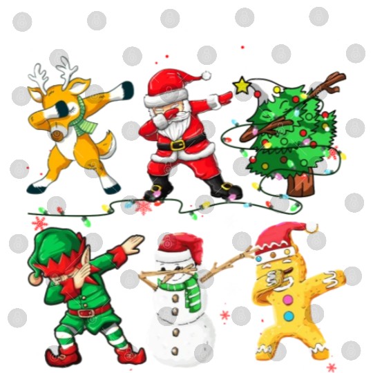 Dabbing Santa Elf Friends Christmas Boys Girls Men Digital Files