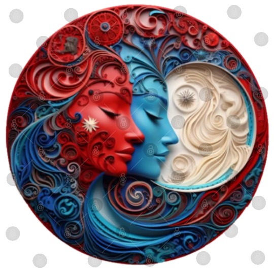 Ceramic Good Evil Contrast Moon Digital Files