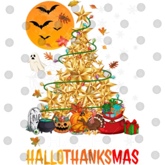 HAPPY HALLOTHANKSMAS CHRISTMAS THANKGIVING Digital Files
