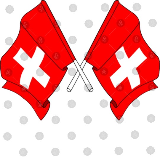 Two flags of Switzerland crossed Digital Files