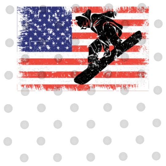 America Snowboarding Stars and Stripes Snowboard Digital Files