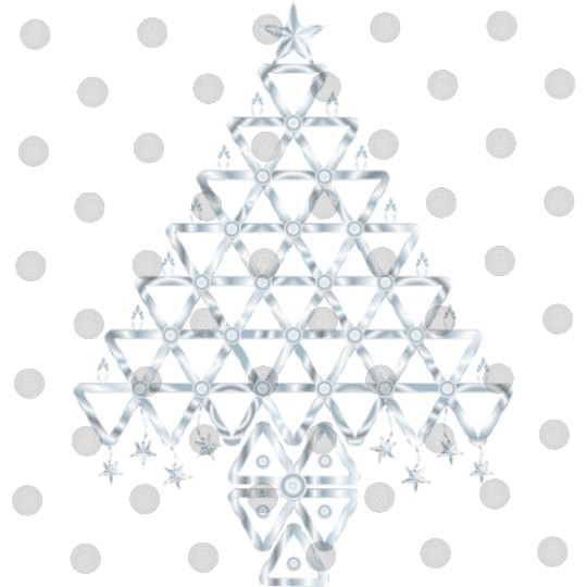 Silver Christmas Symbolic tree Digital Files