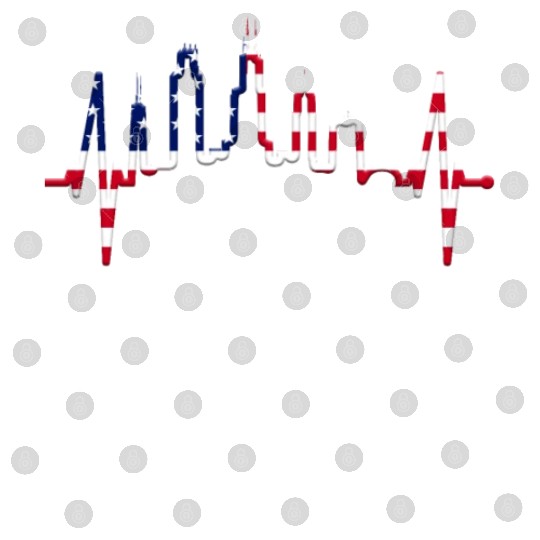 Chicago Skyline Heartbeat USA Heart I Love Chicago Digital Files