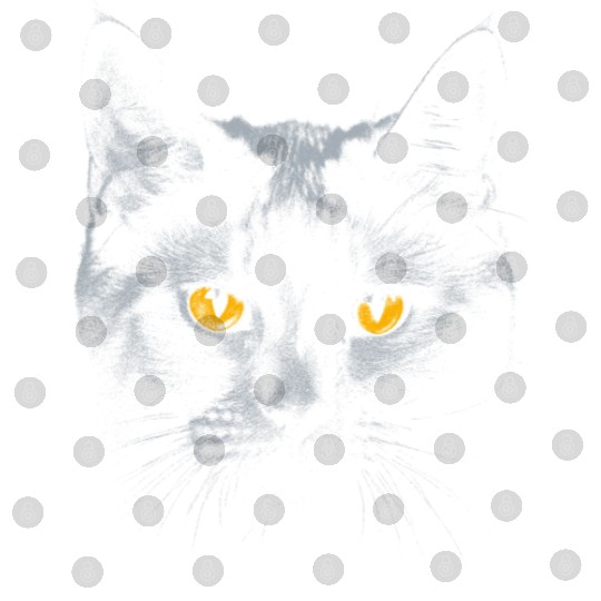 Black Cat Face Yellow Eyes Cat Halloween Costume B Digital Files